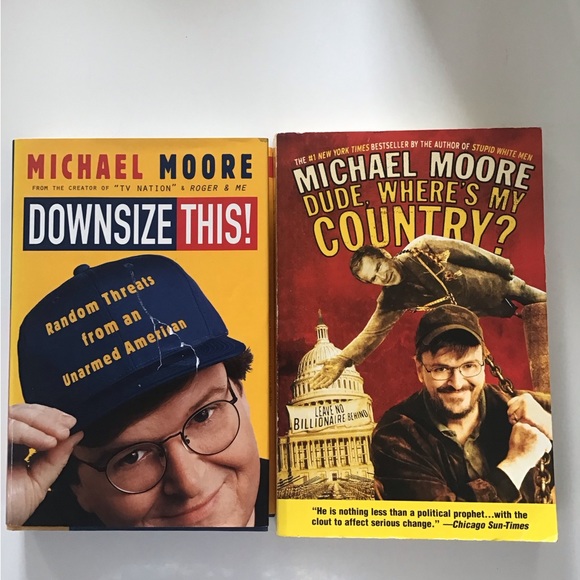 Lot of 2 Michael Moore political books. 1 PB, 1 HBDJ used - Picture 1 of 7